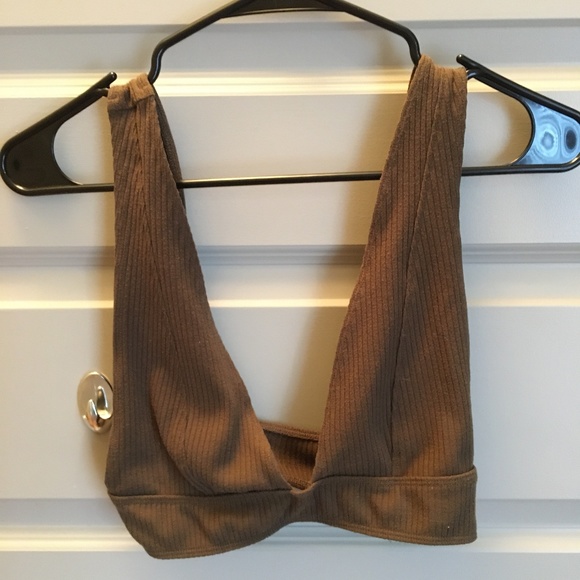Urban Outfitters Other - Urban Outfitters Deep Olive Green "V" Bralette